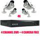 New Smart 4 Channel Dvr+free Cctv Security Cameras Ahd 1080n/1080p Video Hd Vga