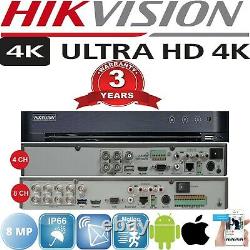 Original HIKVISION DVR Recorder 5mp Full HD Cameras Full Kit BUNDLE UK SPECS