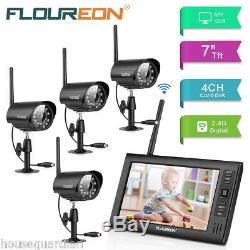 Outdoor Wireless Digital CCTV Camera Security System 7.0 LCD Monitor DVR Record