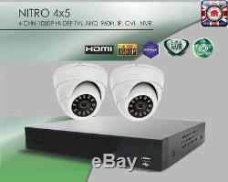 Oyn-x Cctv Kestrel Dvr System 4mp Hd Dome Kit 1 2 3 4 Camera Home Video Recorder