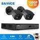 Sannce 1080p 4/8ch 5in1 Dvr 2mp Cctv Home Surveillance Security Camera System