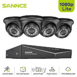 SANNCE 1080P CCTV Camera System Night Vision 2MP 8CH 5IN1 DVR AI Human Detection
