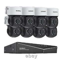 SANNCE 1080P CCTV Security System 2MP 360° Pan /Tilt Camera 8CH 5IN1 Video DVR