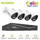 Sannce 1080p Full Color Night Vision Cctv Security Camera System 8ch Video Dvr