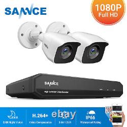 SANNCE 1080P Lite 4/8CH DVR 3000TVL CCTV Outdoor Camera Security System Motion
