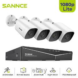 SANNCE 1080P Lite CCTV Camera System 3000TVL 8 16CH Video DVR AI Human Detection