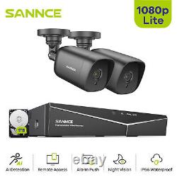 SANNCE 1080p CCTV Camera System 4CH Video DVR Outdoor Security Night Vision Kit