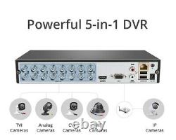 SANNCE 16CH 1080N 5-in-1 CCTV DVR 16 Channels 1080P HDMI Output Video Recorder