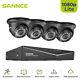 Sannce 2mp Cctv System Outdoor Security Camera 1080p Lite 8ch 5in1 Dvr Recorder