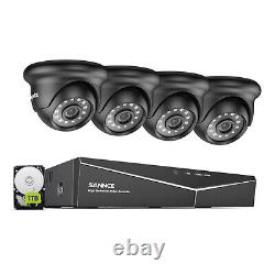 SANNCE 3000TVL CCTV Security Camera System 8CH 1080P Lite Video DVR IP66 Turret