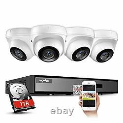 SANNCE 4CH 1080P CCTV Camera System All-in-One CCTV DVR Recorder with 1TB Hard