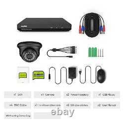 SANNCE 4CH 1080P Lite DVR Dome 3000TVL CCTV Camera Home Surveillance TVI System
