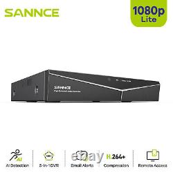 SANNCE 4CH 8CH 16CH 2MP CCTV DVR Video Recorder HDMI For Security Camera Remote