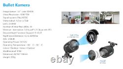 SANNCE 4CH CCTV Überwachungssystem 960H DVR +4 x 2MP Kamera