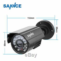 SANNCE 4CH DVR HVR 960H Überwachungssystem 2 X 800TVL Kamera IP66