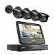 Sannce 4ch Hd Security Dvr Recorder 1tb With 10.1inch Lcd Monitor And 4 Cameras