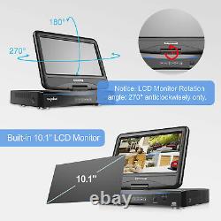 SANNCE 5IN1 4CH 10.1LCD Monitor CCTV Home Surveillance System IP66 IR Cut Night