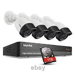SANNCE 5MP Outdoor Security Camera System, 8CH Home CCTV DVR Recorder with 1TB
