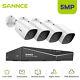 Sannce 5mp Super Hd Home Cctv Security Camera System 8ch Dvr Night Vision Kit