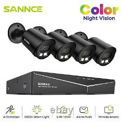 SANNCE Color 1080p CCTV Security Camera System 8CH H. 264+ DVR Night Vision Home