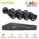 Sannce Color 1080p Cctv Security Camera System 8ch H. 264+ Dvr Night Vision Home