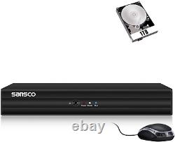 SANSCO 4 Channel 1080P Standalone CCTV DVR Recorder with 1TB Hard Drive Disk