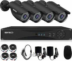SANSCO 8 Channel 1080P DVR Recorder CCTV Security System with 4x Super HD 2.0MP