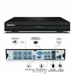SANSCO 8 Channel 1080P HD DVR Recorder with 1TB Hard Drive for CCTV Security