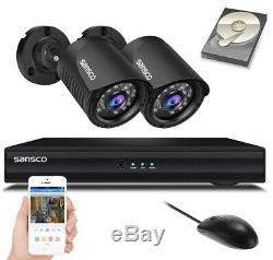 SANSCO Smart Home 1080p CCTV Camera System, 4CH DVR Recorder with 1TB HDD