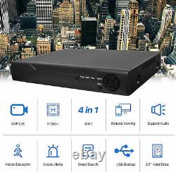 SMART 4 Channel CCTV Digital Video Recorder System DVR 4CH 1080P 4K 5MP AHD UK