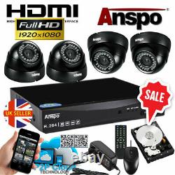 SMART CCTV HD Digital Video Recorder Camera System DVR 4CH Home Security Cam Dom