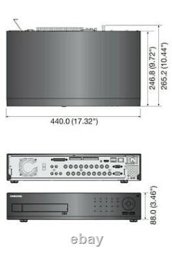 Samsung SRD-1653DP 16CH CCTV H. 264 Digital Video Recorder 4TB HDD Remote contr