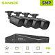 Sannce 5mp Cctv Camera System 8ch 5in1 Video Dvr Night Vision Security Kit Ip66