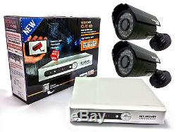 Securenet 4CH 500GB 960H CCTV DVR HDMI Recorder 2 Outdoor IR Cameras System Kit