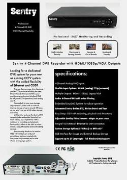 Sentry Cctv Dvr Recorder Box 1080p Hd 4ch 8ch 16ch Analogue High Definition Uk