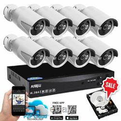 Smart 1TB/2TB 3000TVL 8 CH 2MP 1080P HD CCTV DVR Recorder Outdoor Cameras System