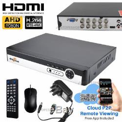 Smart CCTV DVR 4/8/16 Channel AHD 1080N Video Recorder HD 720P VGA HDMI BNC NEW