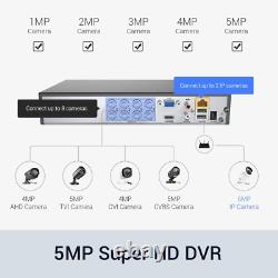 Smart CCTV DVR 8 Channel AHD Video Recorder 8x 2.0MP Security Cameras 1TB HD BNC
