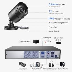 Smart CCTV DVR 8 Channel AHD Video Recorder 8x 2.0MP Security Cameras 1TB HD BNC