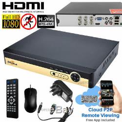 Smart CCTV DVR HDD 4 CH Channel AHD 2.4MP 1080P Video Recorder Full HD HDMI BNC