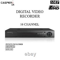 Smart CCTV DVR Recorder 16 Channel AHD 5MP Video HD VGA HDMI BNC CASPERi