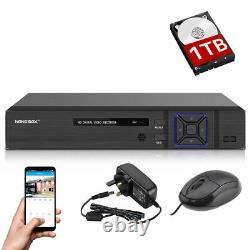 Smart CCTV DVR Recorder 1TB Hard Drive 4 Channel AHD HD 1080N HDMI BNC Home UK