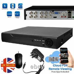 Smart CCTV DVR Recorder 4/8/16 Channel AHD Video HDD Camera System 1080 HD UK