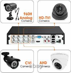 Smart CCTV DVR Recorder 5MP 4/8/16 Channel AHD Video HDD Camera System 4K HD UK