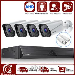 Smart CCTV Security Camera Set 8CH AHD DVR Recorder 1080P Video VGA HDMI BNC UK