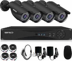 Smart Home Security CCTV Camera System HD 1080P 4CH 8CH DVR Outdoor Night Vision