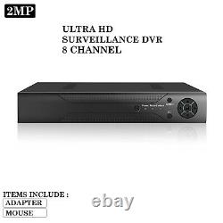 Smart Surveillance 2MP 8CH CCTV DVR Video Recorder Camera 4in1 AHD TVI CVI CVBS