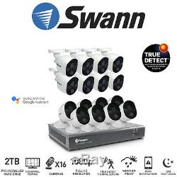 Swann 16 Channel 16CH 2TB DVR Recorder with 16x 1080p Thermal Cameras HDMI Kit