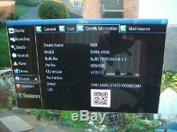 Swann DVR8 4600 8 Channel HD Digital Video Recorder DVR 2TB HDD CCTV HDMI VGA