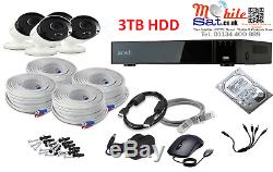 Swann PRO-5MPMSB 5MP DVR System Kit with Zxtech 4 Channel CCTV 4CH Recorder 3TB